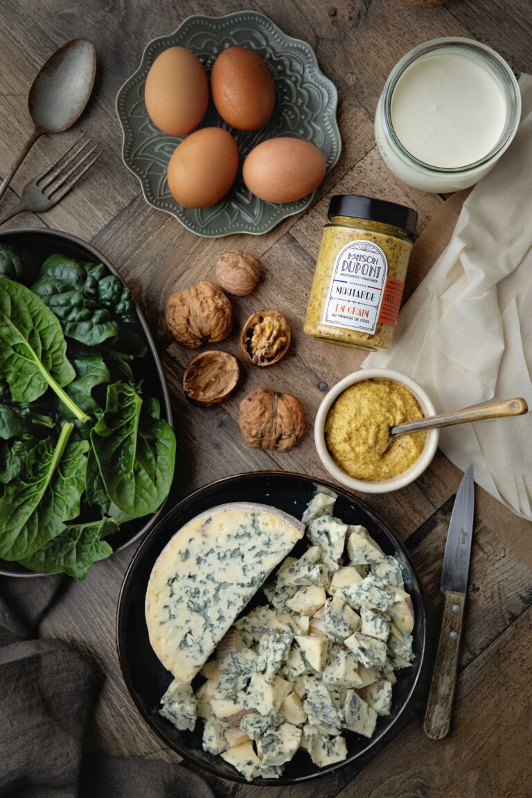 Tarte À La Fourme D'Ambert Et Moutarde Réduit