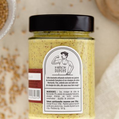 Moutarde Artisanale Normande Finement Broyée 195g Maison Dupont