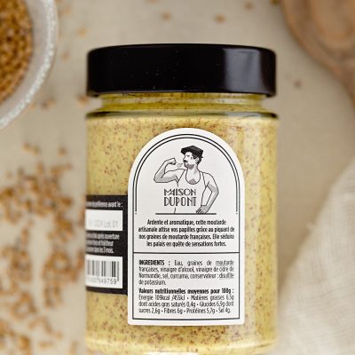 Moutarde Artisanale Normande Forte 195g Maison Dupont
